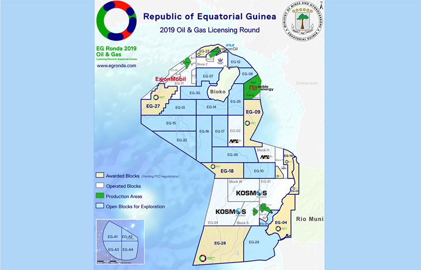 Guinée équatoriale: 09 blocs pétroliers attribués dans le cadre du cycle de licences 2019