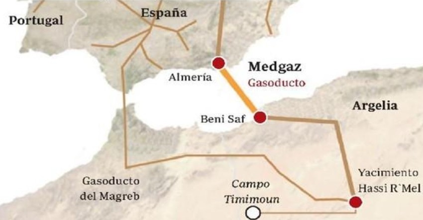 Algérie – Espagne: le gazoduc Medgaz verra sa capacité passer à 10 milliards de m3 au quatrième trimestre 2021